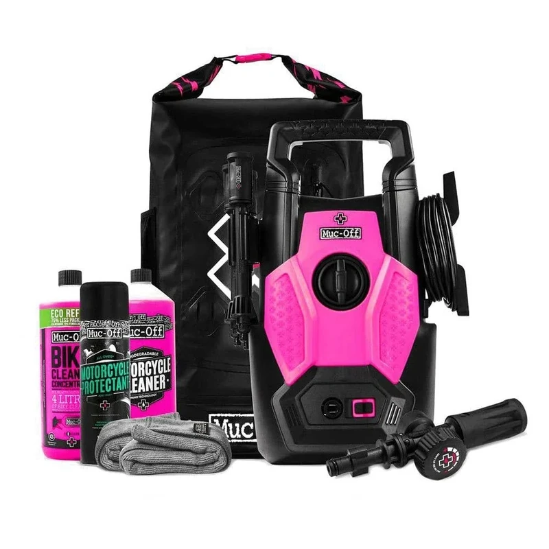 Muc-Off Motorrad Hochdruckreiniger Set – Der Weltweit Erste Drucksprüher für Motorräder - Schaumsprüher für Motorräder -Enthält Muc-Off Motorcycle Cleaner, 1200 Watt, 70 bar