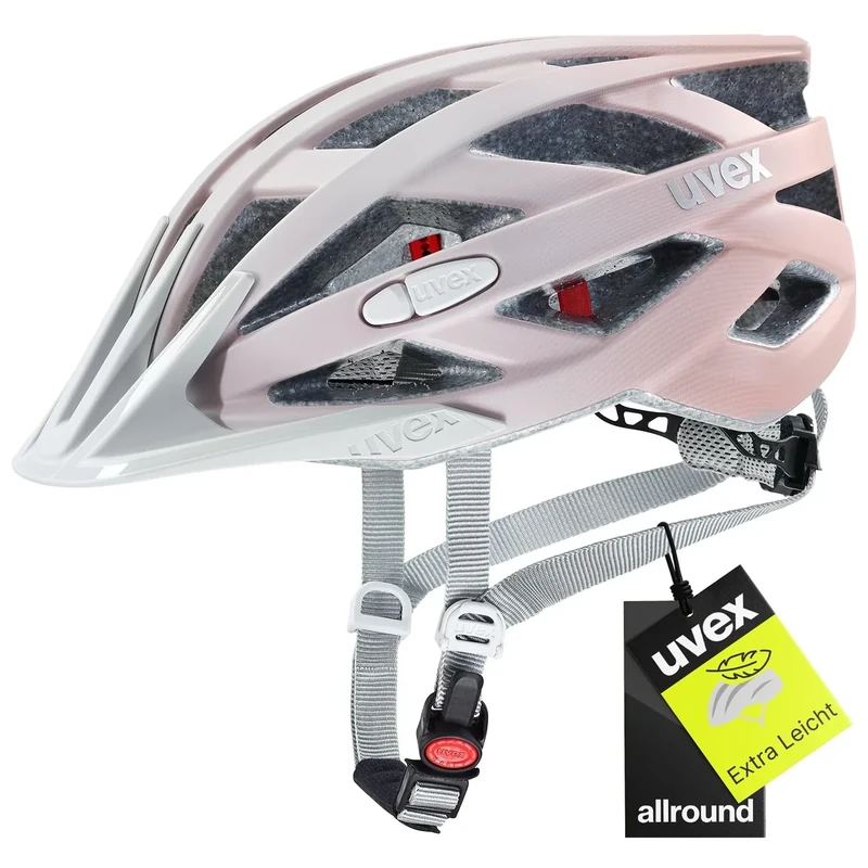 uvex i-vo cc - Leichter Allround-Helm für Damen und Herren - individuelle Größenanpassung - erweiterbar mit LED-Licht - Grey Rose matt - 56-60 cm