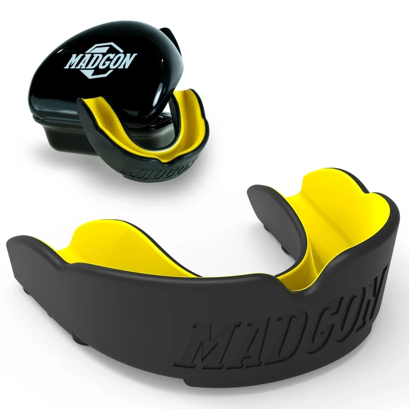 MADGON Mundschutz für ideale Atmung & leicht Anpassbar | Sport Zahnschutz für Kampfsport MMA Boxen Kickboxen - Erwachsene
