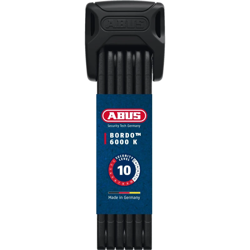ABUS Faltschloss Bordo 6000K mit SH-Schlosshalter - Fahrradschloss mit XPlus Zylinder für hohen Manipulationsschutz - ABUS-Sicherheitslevel 10 - Länge 90 cm - Image 1