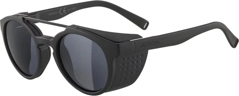 ALPINA GLACE - Verspiegelte und Bruchsichere Gletscherbrille Mit 100% UV-Schutz für Erwachsene, all black matt - Image 1