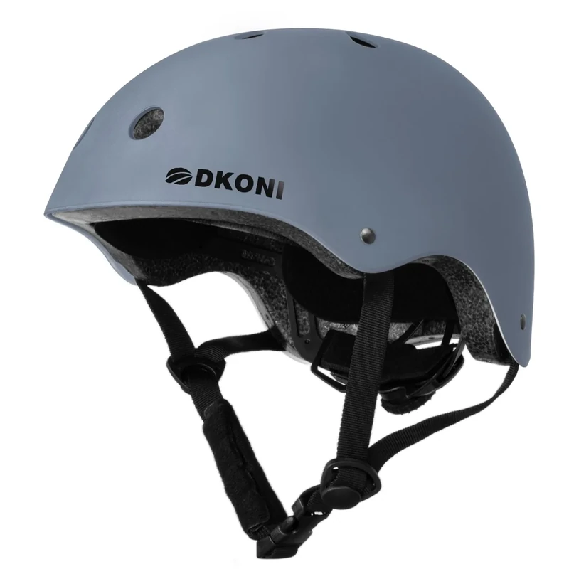 DKONI Fahrradhelm Helm Kinder, verstellbar und für mehrere Sportarten geeignet, von Kleinkind bis Jugend, 3 Größen (Grau, L:57-61cm)