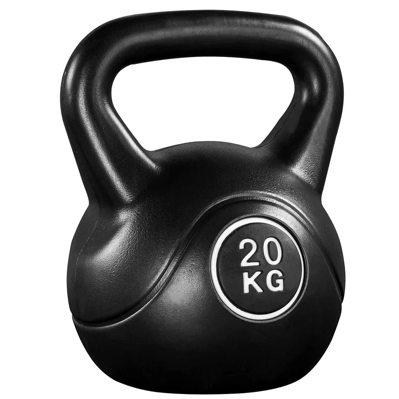 Yaheetech Kettlebel 20kg für Krafttraining Fitness Gymnastik, Kugelhantel Schwunghantel Kugelgewicht, schwarz