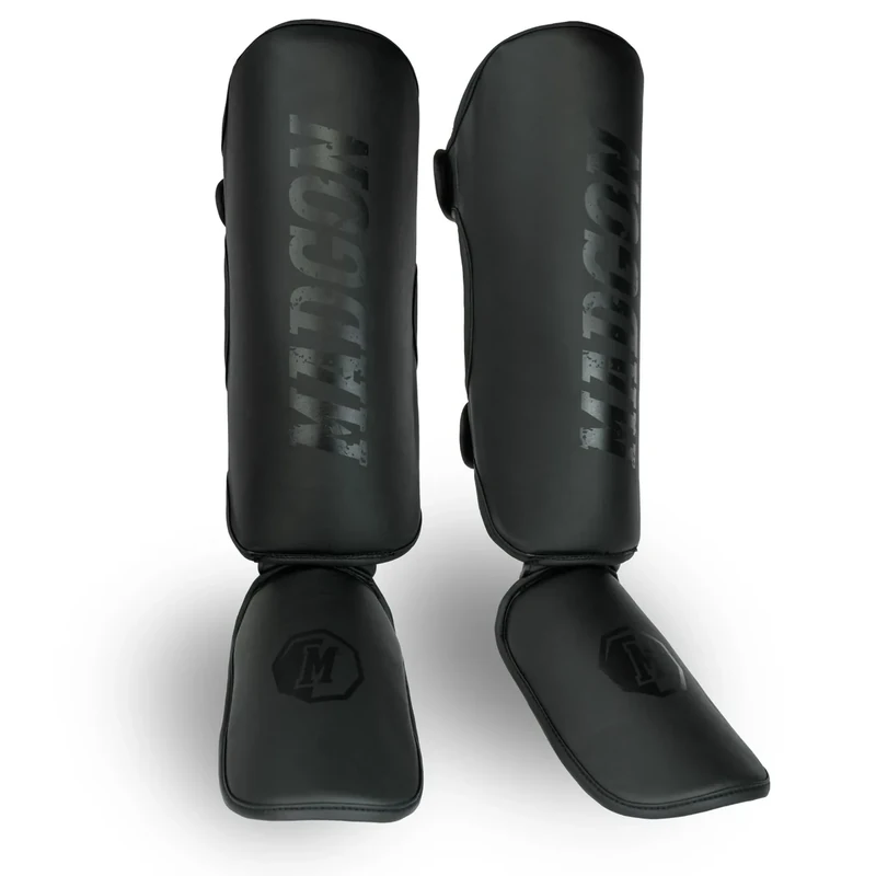 MADGON Schienbeinschoner mit perfektem Sitz und Dicker Polsterung - Schienbeinschutz für Kampfsport, MMA, Kickboxen, Muay Thai