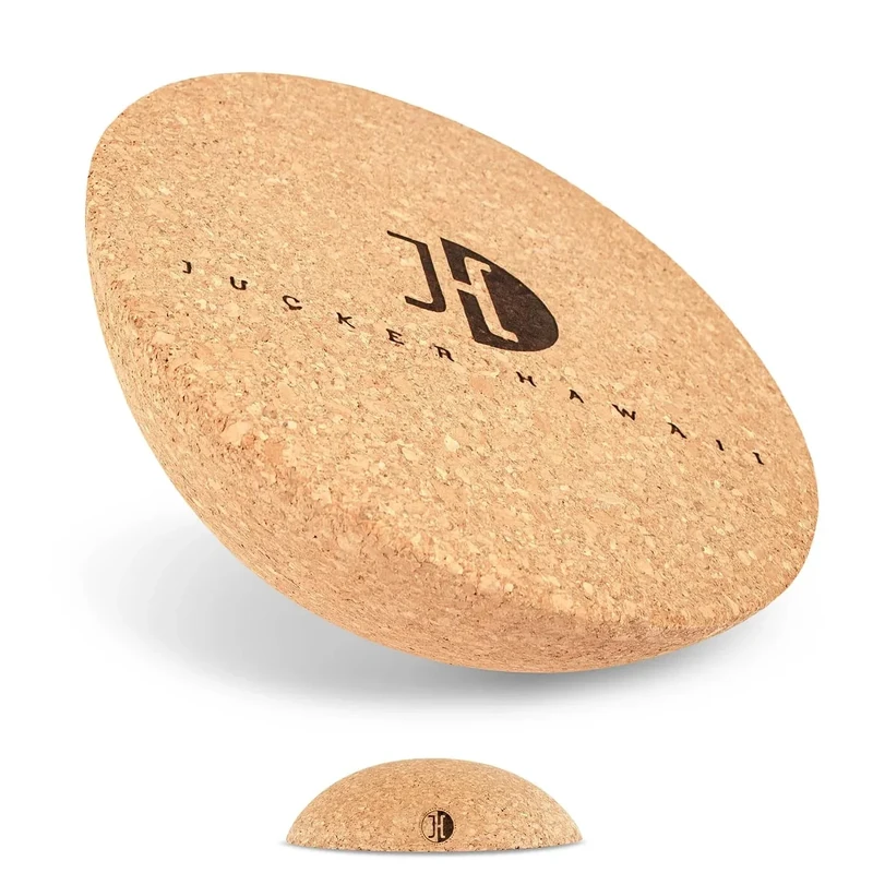 JUCKER HAWAII Kork-Halbkugel aus massivem Kork - Pures Surf-Feeling & Ganzkörpertraining - Für Kinder & Erwachsene - 360° Bewegungsfreiheit – Ø 30 cm, Höhe 10 cm - Passend für jedes Balance Board