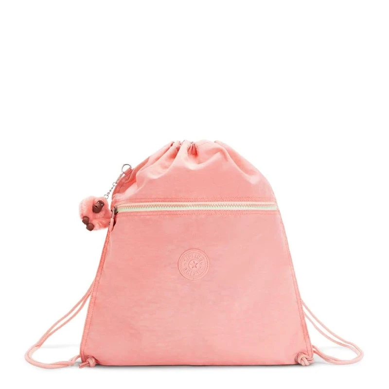 Kipling SUPERTABOO, Beutel mit Kordelzug, Multifunktional, Wasserabweisend, 45 cm, 15 L, 0.24 kg, Pink Candy Combo