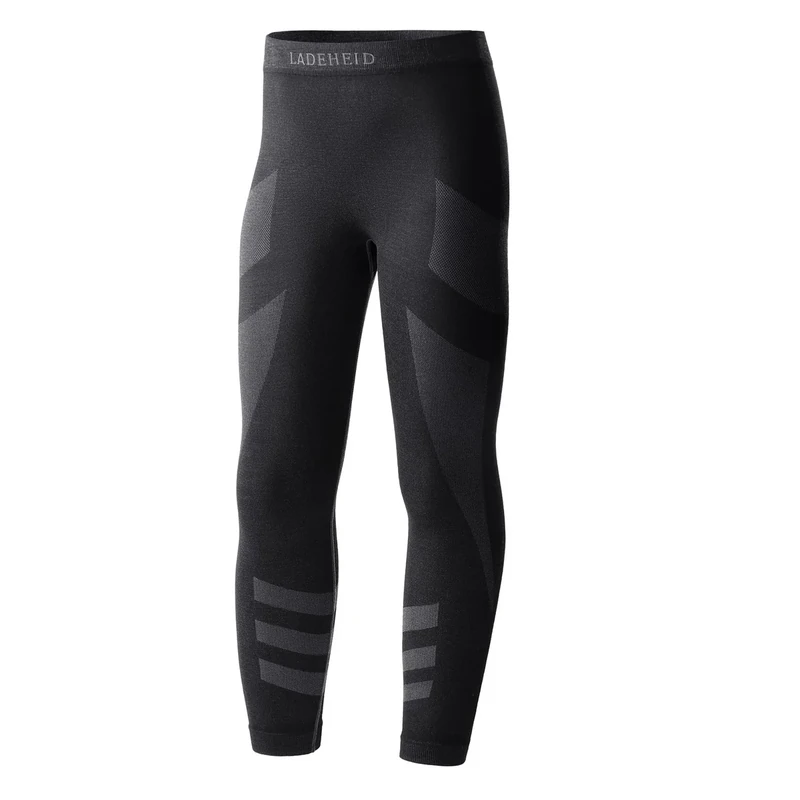 Ladeheid Thermounterwäsche Kinder Funktionsunterwäsche Thermoaktive Lange Unterhose Skiunterwäsche LAGI008 (Schwarz/Graphite, 146-152)