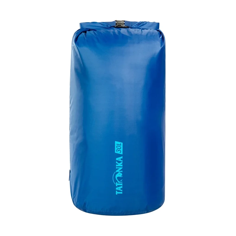 Tatonka Packbeutel Dry Sack 30l - Wasserdichter Packsack mit Rollverschluss und Steckschließe - Aus recyceltem Polyester - 30 Liter Volumen (blau)