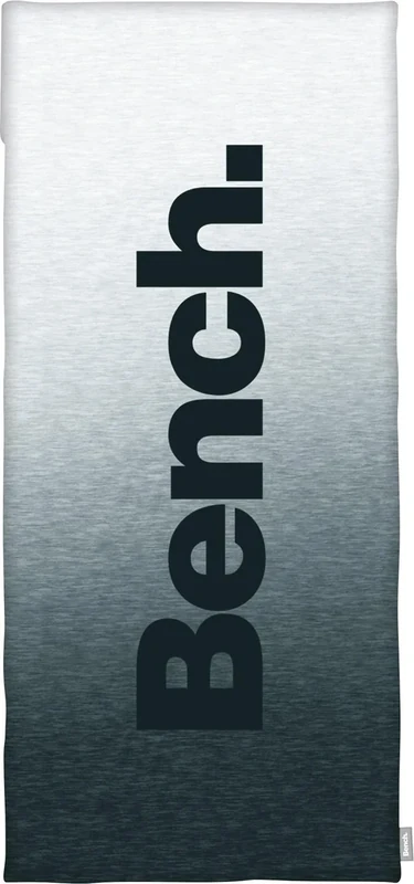 Bench Sport- und Fitnesstuch, Modern Opposite, ca. 50x110 cm + 15 cm Flap, 100% Polyester, Rückseite mit Überzug für Fitnessgeräte, Integrierte Reißverschlusstasche, Grau/Schwarz, Art.Nr.: 6912603547