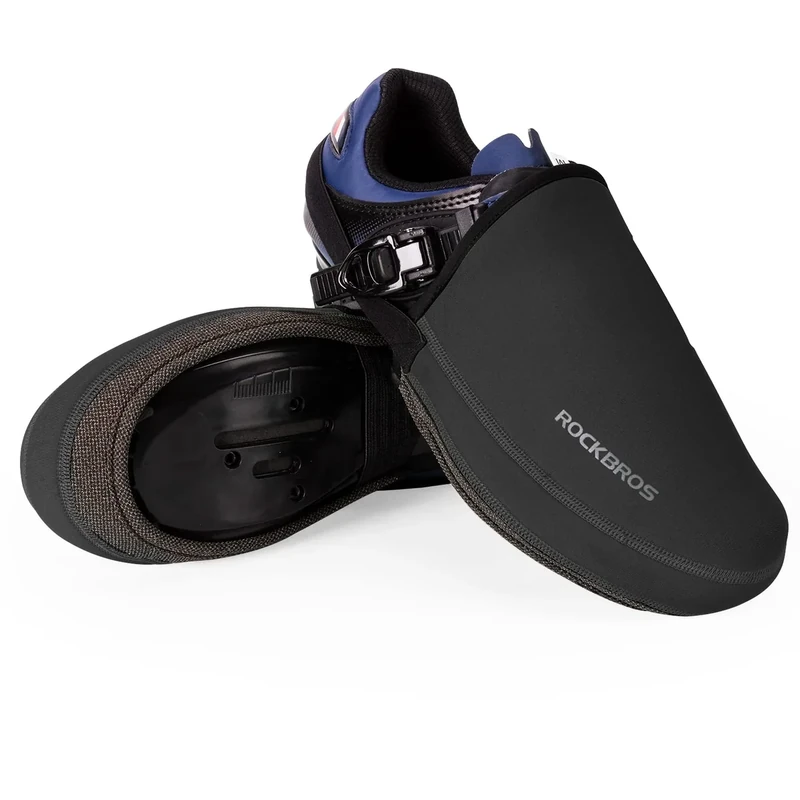 ROCKBROS Radsport Überschuhe Wasserabweisend Fahrrad Überzieher Winddicht Herren Shoe Cover Schwarz M