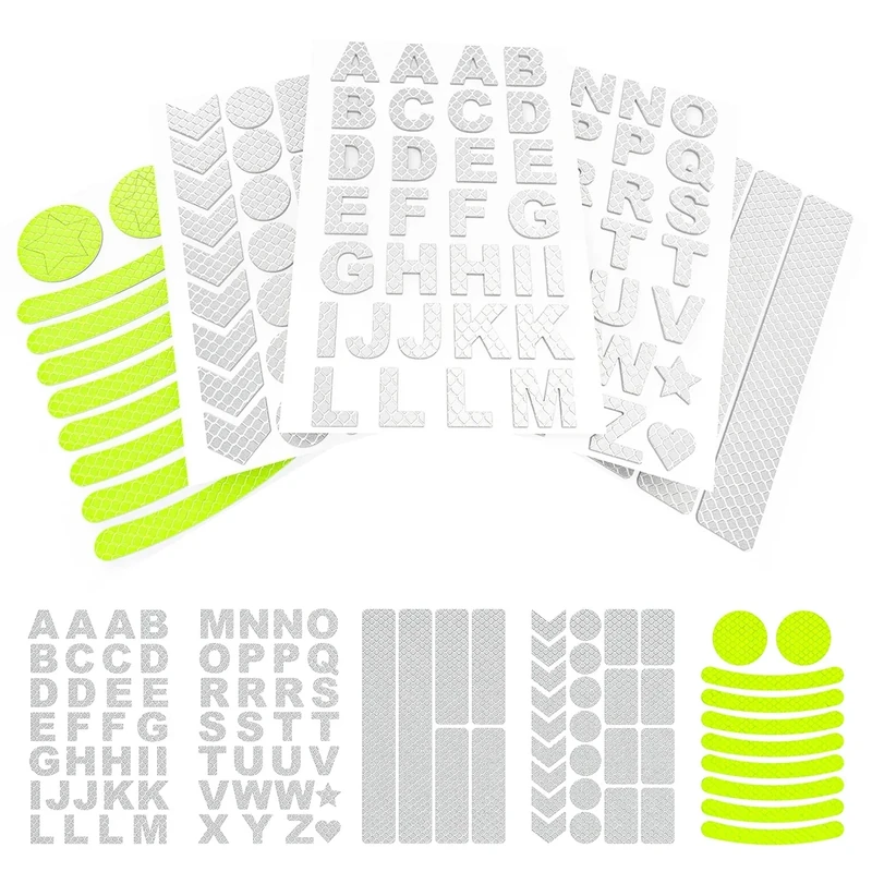 Weidebach® STARK REFLEKTIERENDE Reflektoren Aufkleber (60m weit) 100Stk. mit verschiedenen Formen/Farben | Reflektor selbstklebend | Reflektor Aufkleber | Fahrrad Sticker reflektierend | universal