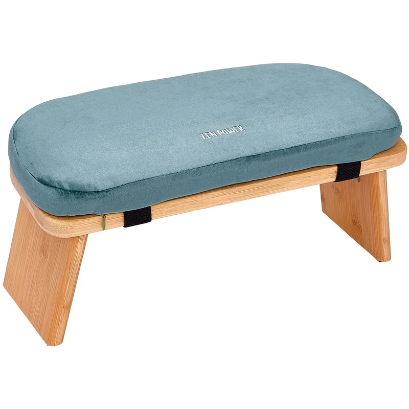 Zen Power Yoga Bench, klappbare Yoga Bank aus Holz, ergonomische Meditationsbank, Gebetshocker für spirituelle Momente im Alltag, bequem und weich gepolstert, Yoga-Zubehör
