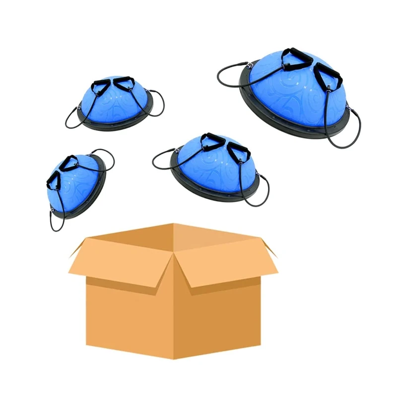 ATIVAFIT Halber Ball Balance-Trainer mit Riemen, Yoga, Balance-Ball, rutschfest, für Kerntraining, Heim-Fitness, Krafttraining, Workout, Fitnessstudio (4 Stück)