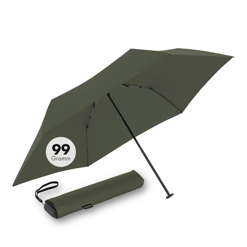 Doppler Taschenschirm Zero,99 Flat I Ultra leichter Regenschirm I Kleiner Schirm I Mini Regenschirm I Leicht zu Öffnen I Flach & kompakt I Taschenregenschirm windproof
