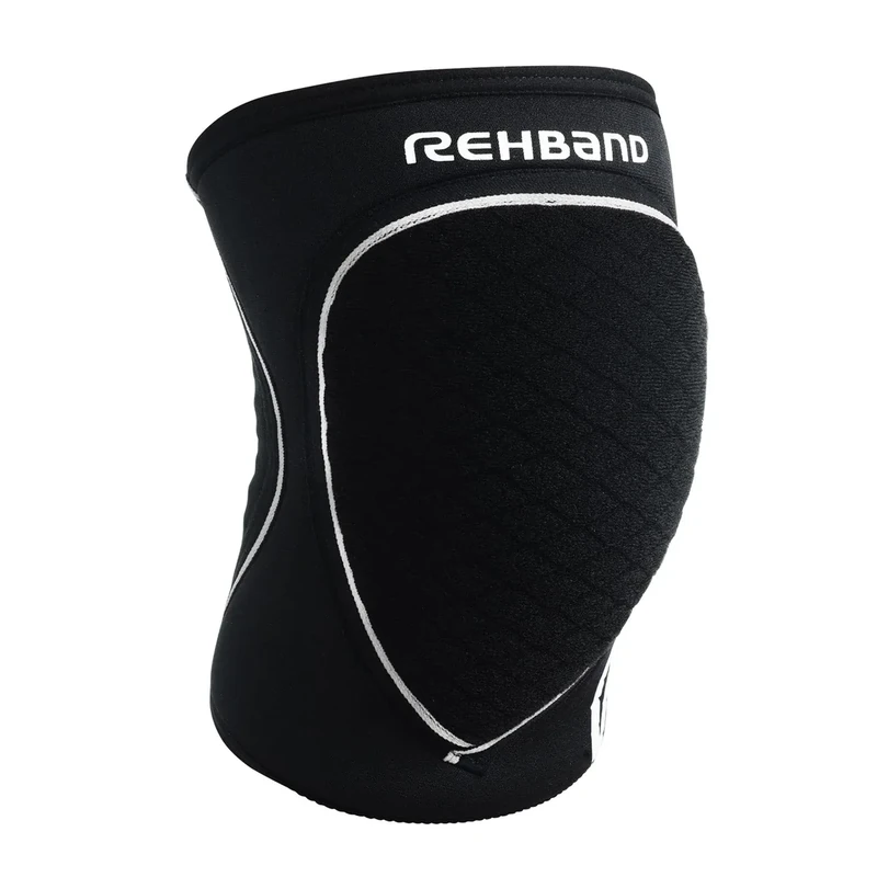 Rehband Knieschützer für Volleyball, Handball & Hallensport, Neopren Knieschoner komfortabel & enganliegend, Sport-Knieprotektor für Damen & Herren, Farbe:Schwarz, Größe:S
