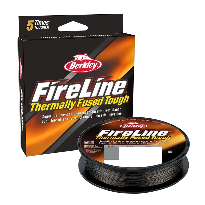 Berkley FireLine® Fused Original - 8-Strand Superline, Ultra-zähe und Abriebfeste geflochtene Angelschnur für Feingefühl und geschmeidige Würfe, Smoke, 0,20 mm, 30,58 lb|13,9 kg, 328 yd|300 m