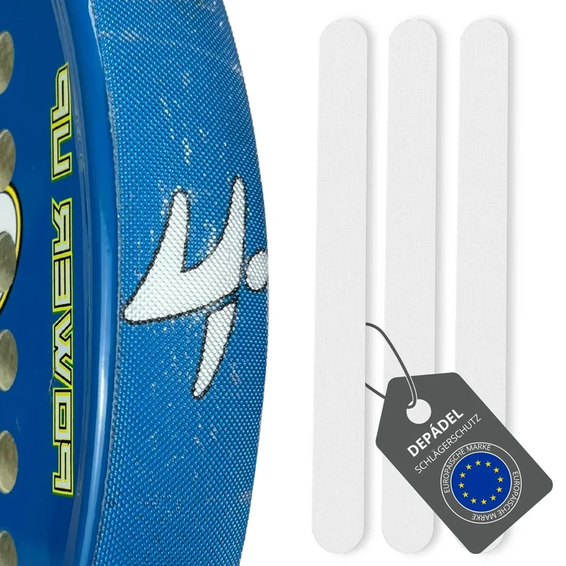 Ph Pro Heat Padelschlägerschutz, transparent, rau, Schutzband für Padelschläger, mehrkörnig, transparent, Silikon, 3 Stück
