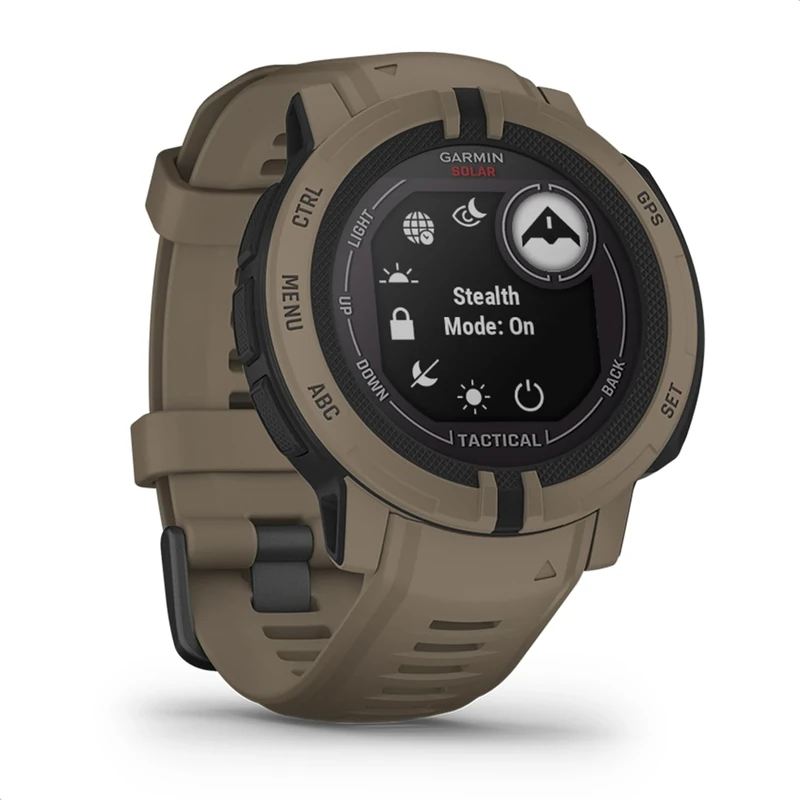 Garmin Instinct 2 Solar Tactical – robuste GPS-Smartwatch mit unendlicher Akkulaufzeit im Smartwatch-Modus, Taktische Funktionen, über 40 Sport-Apps, Smart Notifications Pay