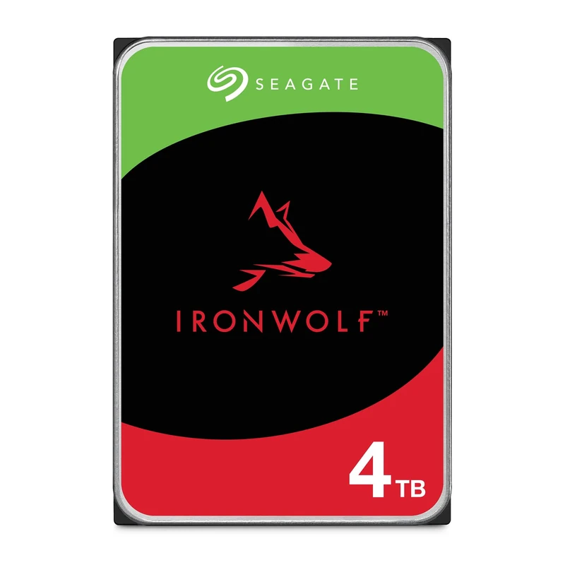 Seagate IronWolf 4TB, NAS Interne Festplatte HDD, 3.5 Zoll, 5400 U/Min, CMR, 64 MB Cache, SATA 6GB/s, silber, inkl. Data Rescue Service (ST4000VNZ06)