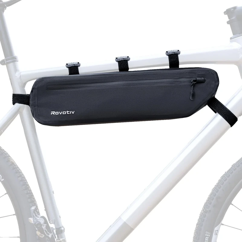 Rovativ® Bikepacking Rahmentasche [42 cm] 100% wasserdicht - Fahrradtasche für Gravelbike und Ultracycling [3,2 l]