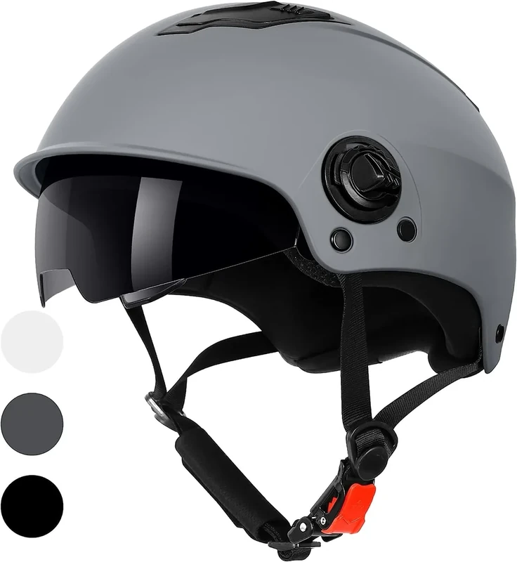Westt Scooter Helm Fahrradhelm Skaterhelm für Herren und Damen E Scooter E-Bike Roller Helm mit getöntem Sonnenvisier für Jugendliche und Erwachsene