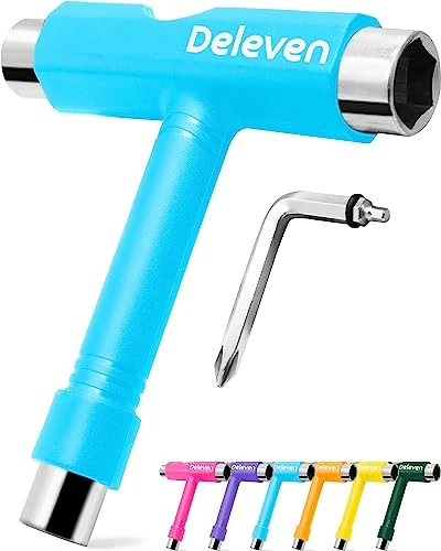 Deleven All-in-One Multifunktions-Leichtgewichtiges Tragbares Skate Tool mit 2-in-1 Inbusschlüssel & Phillips-Schraubendreher - Justiere Rollschuhe, Longboards, Skateboards, Quads, Achsen & Kingpin - Image 1