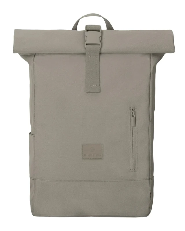 Johnny Urban Rucksack Damen & Herren Grau - Robin Medium - Rolltop Mit Laptopfach für Uni Business Fahrrad - 15L - Nachhaltig - Wasserabweisend