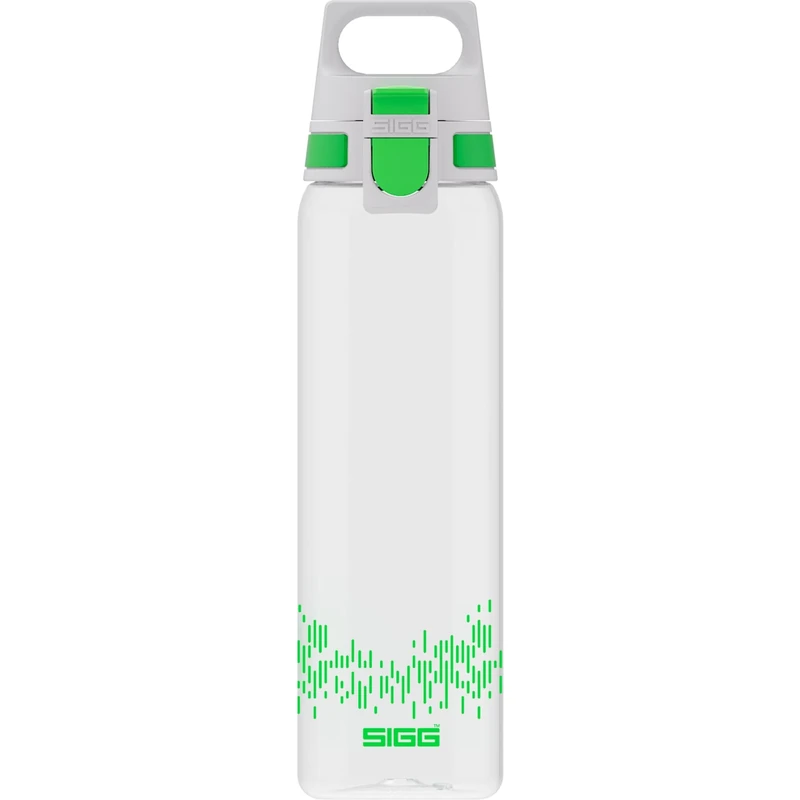 SIGG - Tritan Trinkflasche - Sportflasche Total Clear ONE MyPlanet Grün - kohlensäurehaltige Getränke - Spülmaschinenfest, Auslaufsicher, Kratzfest - BPA-frei - Sport & Fitness - 0,75L