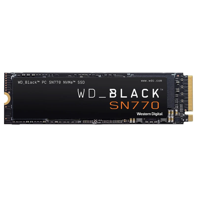 WD_BLACK SN770 NVMe SSD 2 TB (High-Performance, Gaming, PCIe Gen4, M.2 2280, Lesen 5.150 MB/s, Schreiben 4.850 MB/s) Schwarz
