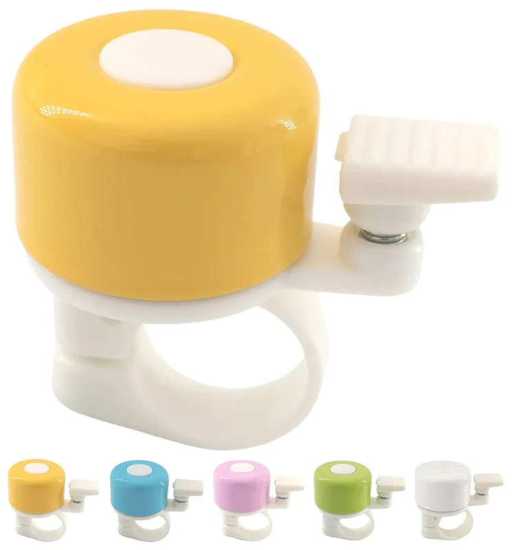 Mini Fahrradklingel - Gelb - Klingel passend für Fast jedes Fahrrad - ideal für Kinder und Erwachsene