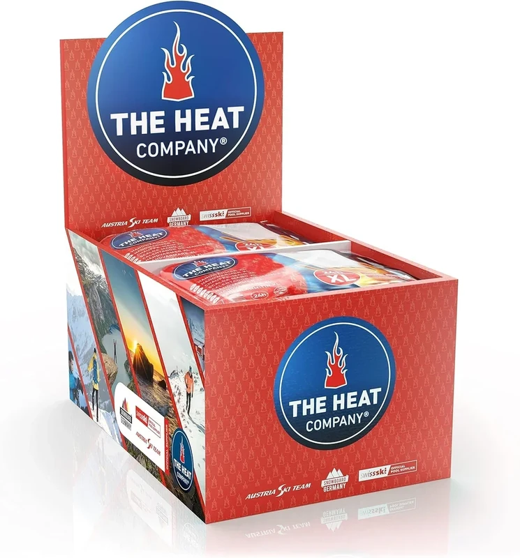 THE HEAT COMPANY Handwärmer XL - 40 Stück - EXTRA WARM - großer Taschenwärmer - Wärmekissen - 24 Stunden warme Hände - sofort einsatzbereit - luftaktiviert - rein natürlich