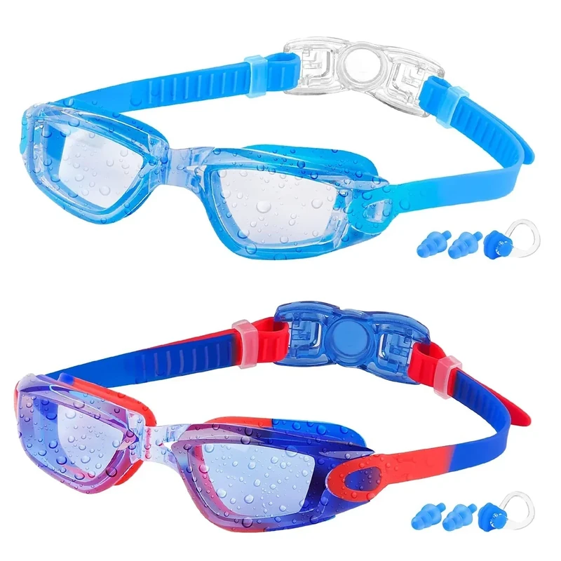 COOLOO Schwimmbrille, 2 Stück Schwimmbrille für Kinder/Junior/Erwachsene, Unisex Taucherbrille für Jungen Mädchen Herren Damen, Anti-Fog, Kein Auslaufen