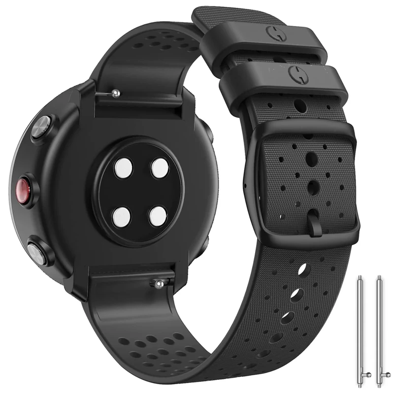 ANBEST Silikon Armband für Polar Vantage M Armband, Sport Ersatzarmband für Polar Vantage M2/Grit X Damen & Herren, Schwarz