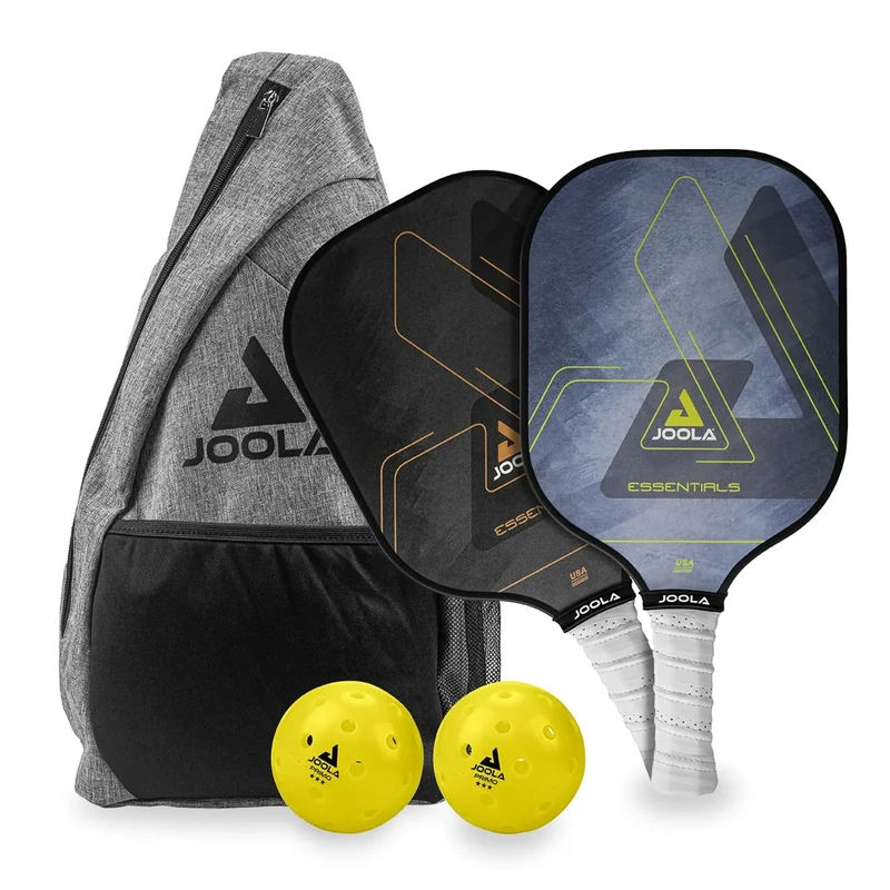 JOOLA Pickleball Essentials Paddle Set mit 2 Pickleballschläger, 2 Bällen und Tasche, ideal für Freizeitspieler, Fiberglas-Oberfläche