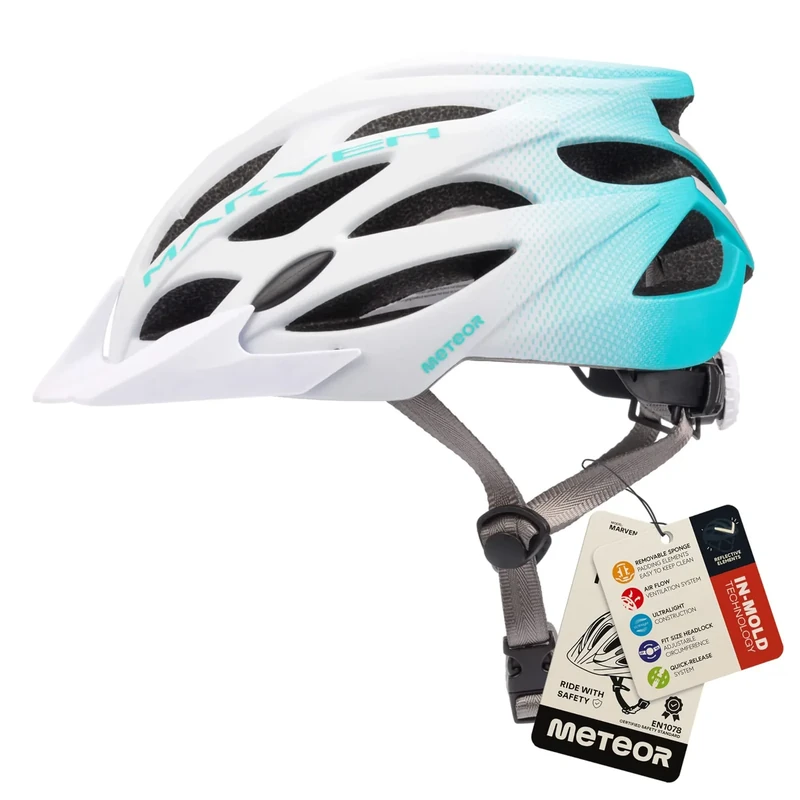 meteor® Marven Fahrradhelm Herren Damen Kinder-Helm MTB rollerhelm mädchen kinderfahrradhelm für Downhill rennradhelm Mountainbike Inliner skaterhelm BMX fahradhelm Scooter Jungen Bike Helmet