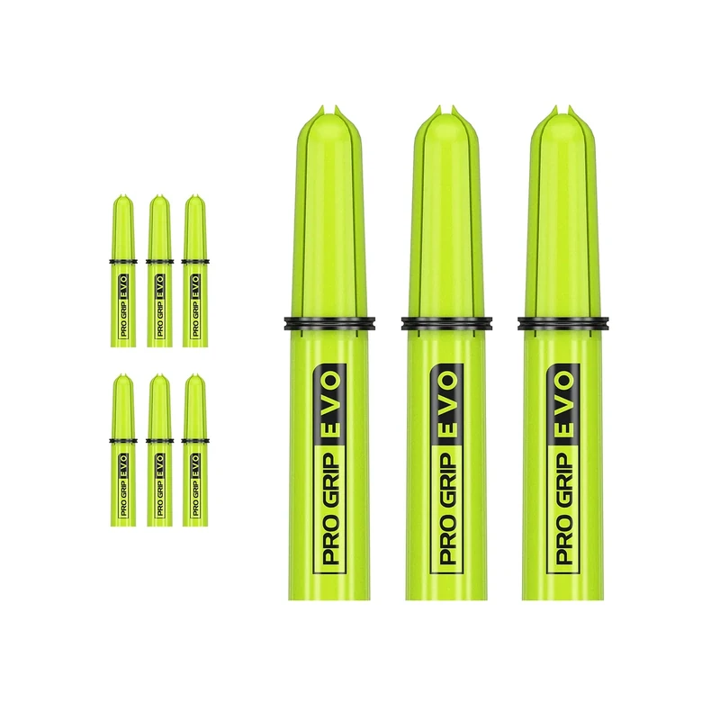 Target Darts 3 x Sets Grün Pro Grip Evo Nylon Tops Dartschäfte - 9 In Total