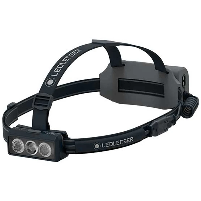 Ledlenser NEO9R LED Stirnlampe Joggen | Extrem helle 1200 Lumen Kopflampe | Lauflampe mit Akku wiederaufladbar | rotes Signallicht | reflektierendes Stirnband | schwenkbarer Lampenkopf | schwarz/grau - Image 1