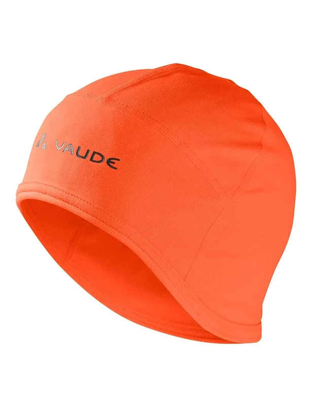 VAUDE Helm Unterziehmütze Bike Warm Cap in Orange – Fahrrad Mütze für kalte Tage, Winddichte Helm-Unterziehmütze für Rennrad, MTB und Radtouren, Helm Mütze mit weicher Fleece-Innenseite