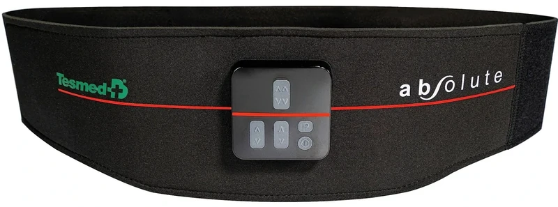 TESMED Absolute: Elektrischer EMS-Bauchmuskeltrainer-Gürtel. EMS-Trainingsgerät für zentrale und seitliche Elektrostimulation des Bauches. Unisex, Wiederaufladbar, Made in Italy.