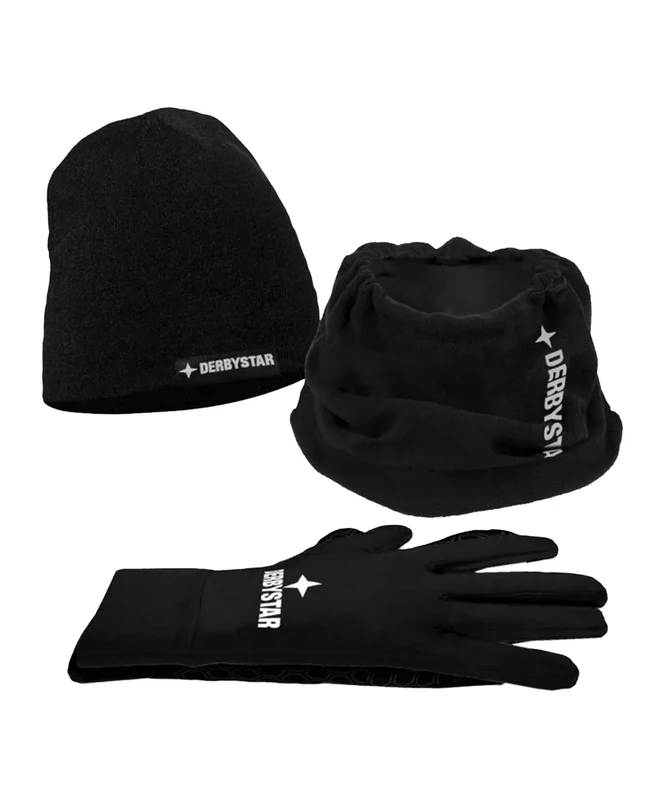 Derbystar Unisex – Erwachsene Winter-Set v22, Schwarz, 11