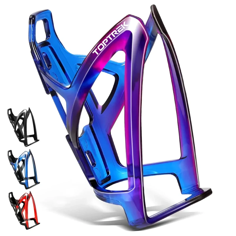 toptrek Flaschenhalter Fahrrad, Farbverlaufen Getränkehalter Fahrrad 36g Leicht PC Trinkflaschenhalter fahrrad Haltbar für 6.5-8cm Wasserflaschen, Fahrradflaschenhalterung für MTB Rennrad Mountainbike