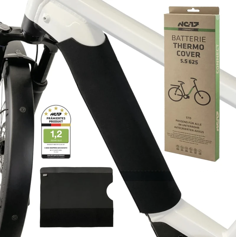 NC-17 E-Bike Schutzhülle Akku Unterrohr | Neopren Akku Abdeckung | ebike Batterie Thermoschutzhülle Länge bis 49cm | 27-38cm Rahmenumfang | passend für alle gängigen Ebikes, kurz - Image 1