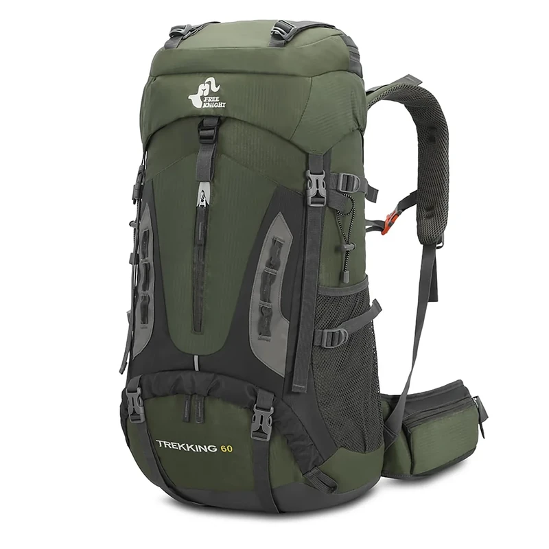 Bseash 60 l wasserdichter leichter Wanderrucksack mit Regenschutz, Outdoor-Sport, Reisen, Tagesrucksack für Klettern, Camping, Touren - Image 1