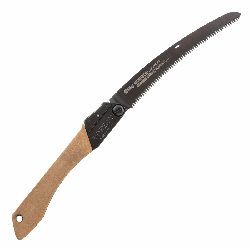 SILKY- Gomboy Curve Outback Edition 240 mm: grob verzahnte Klappsäge (8 Z/30 mm) mit gebogener Klinge aus Premium Japanese Steel, schwarzer Nickel-Zinn-Beschichtung – Bushcraft & Jagd. - Image 1