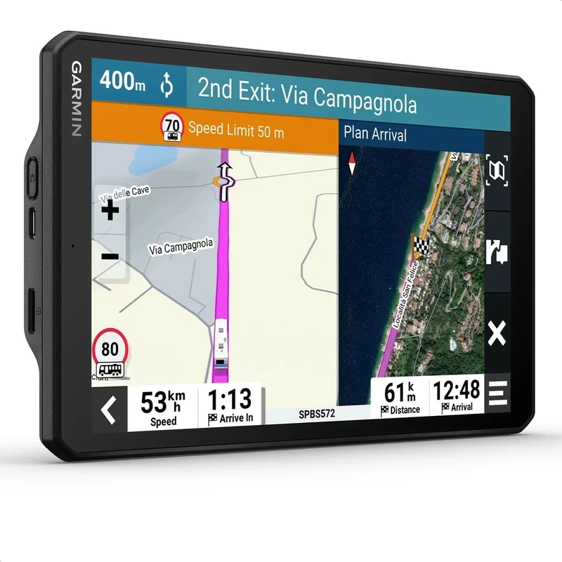 Garmin Camper 895 MT-D EU – Navigationsgerät mit 8“ (20,3 cm) Display für Wohnmobile, vorinstallierten 3D-Karten für Europa & Südafrika, Verkehrsinfos in Echtzeit, Campingplatz-Datenbank, Schwarz