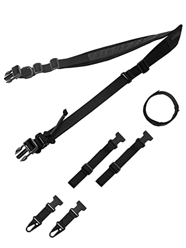 OneTigris 2 Punkt Gewehrriemen, 1 Zoll breiter Sling Riemen mit austauschbaren Karabinerhaken im HK-Stil, einstellbare Länge von 46 Zoll - 68,5 Zoll