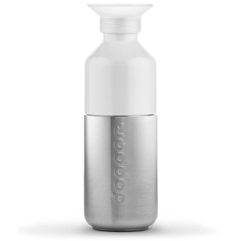 Dopper Steel Trinkflasche 350ml - Edelstahl Trinkflasche - BPA freie Wasserflasche, 18/8 Edelstahl, Auslaufsicher - Sportflasche für Sport, Outdoor & Büro