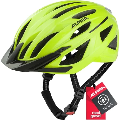 ALPINA Gent MIPS - Reflektierender, Optimal Sichtbarer & Sicherer MIPS Fahrradhelm mt Fliegennetz Für Erwachsene, be Visible Gloss, M (55-59 cm)