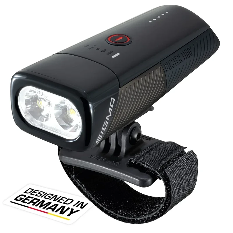 Sigma – Buster 1100 HL | Helmbeleuchtung mit 1100 Lumen | Wiederaufladbare Helmleuchte mit fünf Beleuchtungsmodi | mit Quick-Release-Funktion für schnelle Befestigung - Image 1