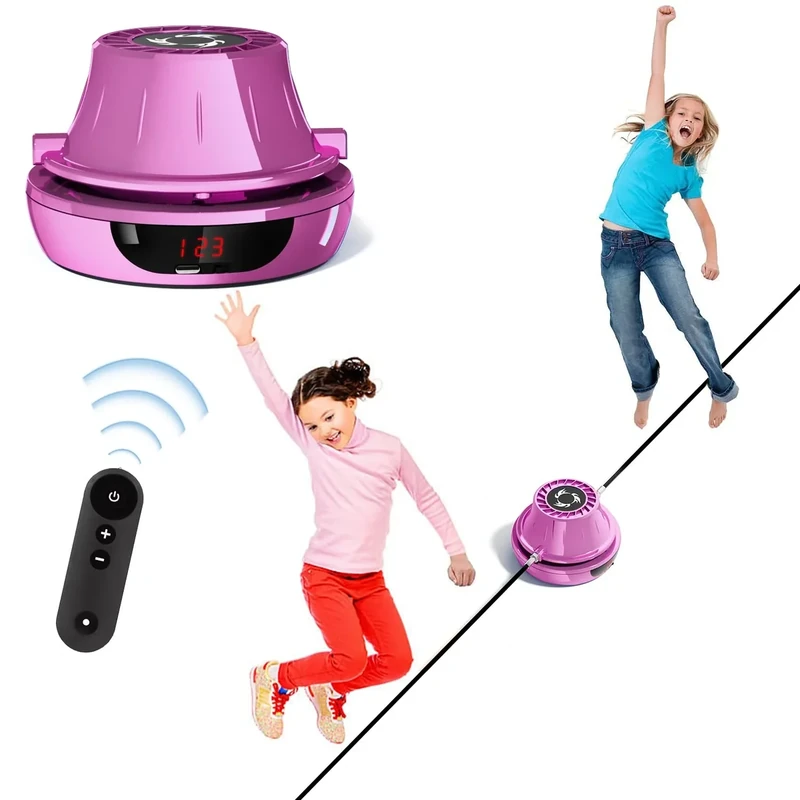 Jump Rope Elektronische Springseile Springseil-Workout mit Multi-User zusammen Einstellbare 1-10 Geschwindigkeitsstufe mit Fernbedienung Springseilmaschine Zähler Geeignet für Frauen/Männer/Kinder